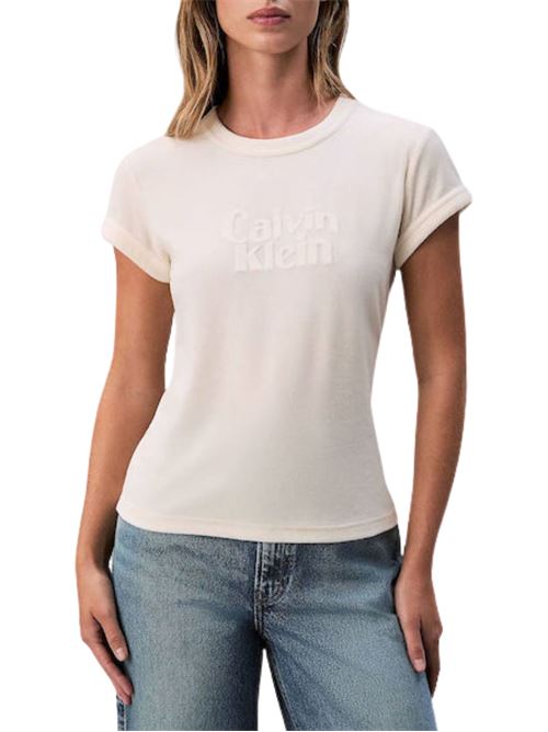 T-shirt in velluto Calvin Klein Jeans | LV047E222GYAC